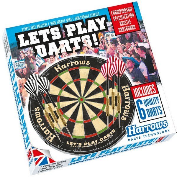 Harrows Lets Play Darts Bristle Board Game - ABC School Supplies