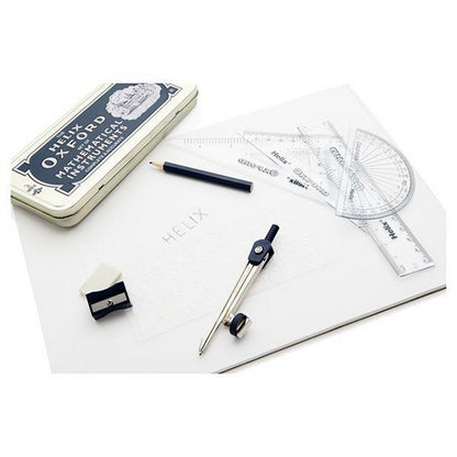 Helix Oxford Maths Set With Storage Tin - ABC School Supplies
