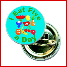 **I Eat Five A Day Badges - ABC School Supplies