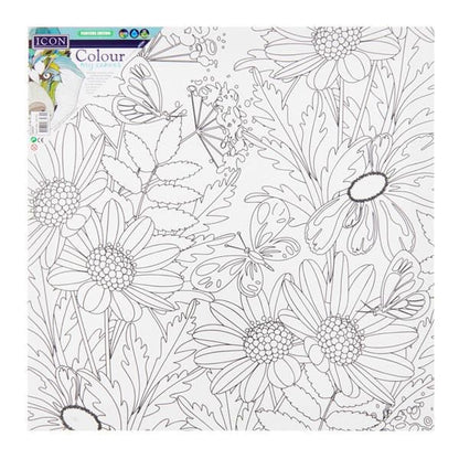 Icon 300X300mm Colour My Canvas - Daisy Flower - ABC School Supplies