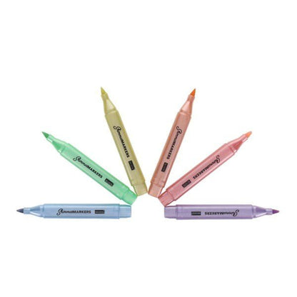 Icon 6 Pack Shimmer Markers Chisel Tip - ABC School Supplies