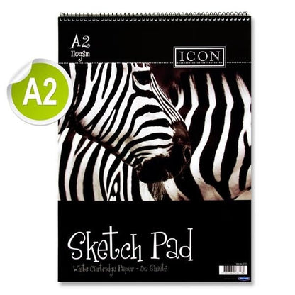 **Icon A2 110Gsm Spiral Sketch Pad 30 Sheets - ABC School Supplies