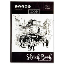 Icon A3 135Gsm Hardcover Sketch Book 64 Sheets - ABC School Supplies
