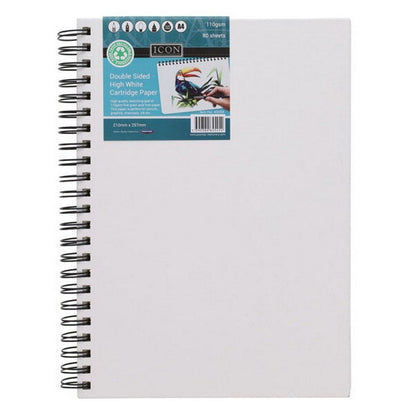 Icon A5 110gsm Spiral Sketch Pad 80 Sheets - ABC School Supplies