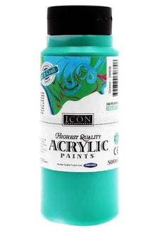 Icon Acrylic Paint Green 500ml - ABC School Supplies