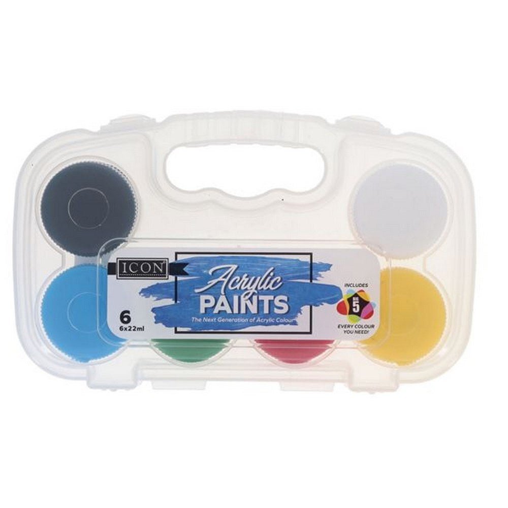 Icon Acrylic Paint Set 6x22ml - ABC School Supplies