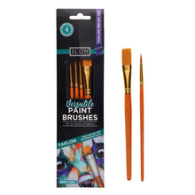 Icon Brush Set In Wallet of 4pcs - Golden Taklon - ABC School Supplies