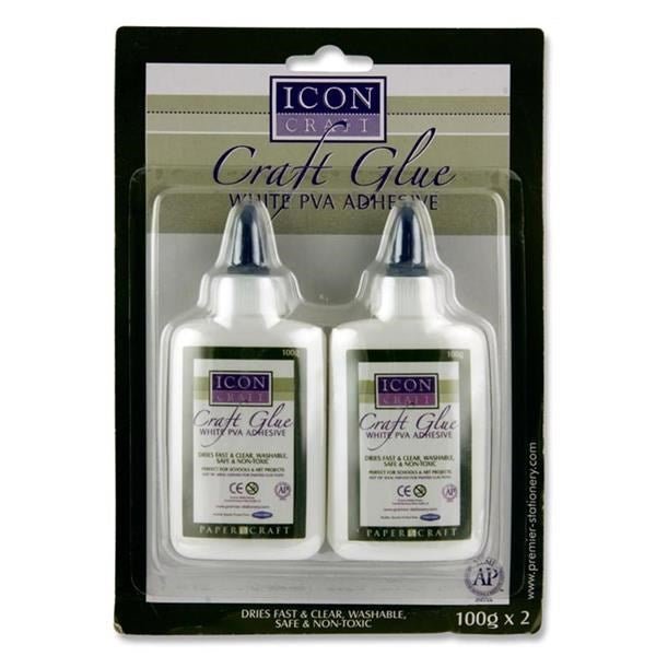 Icon Craft Card 2X100G Craft Pva Glue - ABC School Supplies
