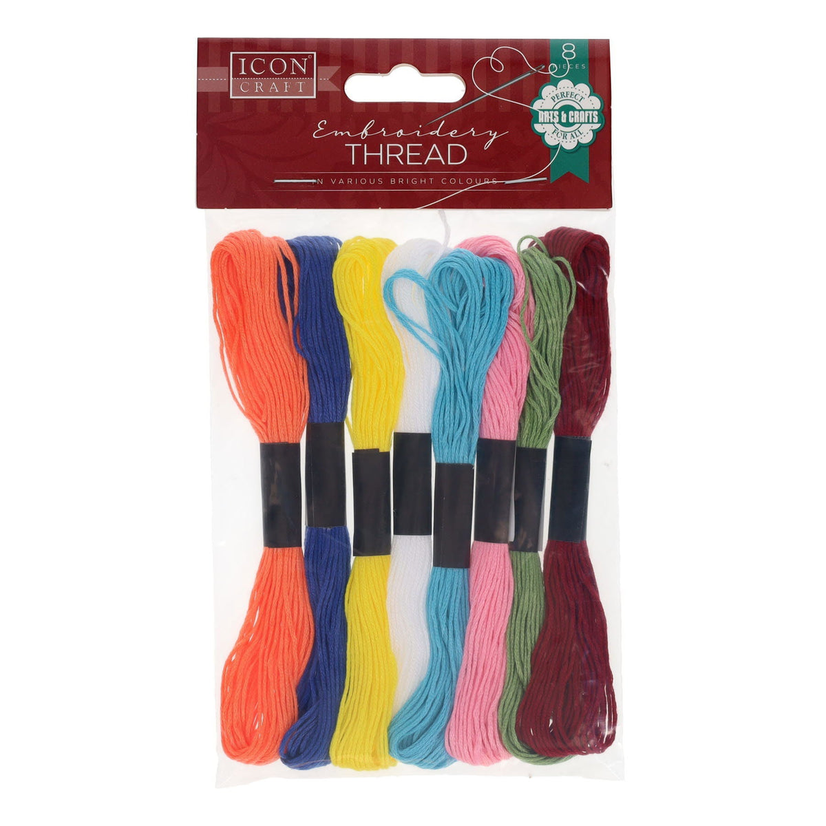 Icon Craft Embroidery Threads Pack of 8 - ABC School Supplies