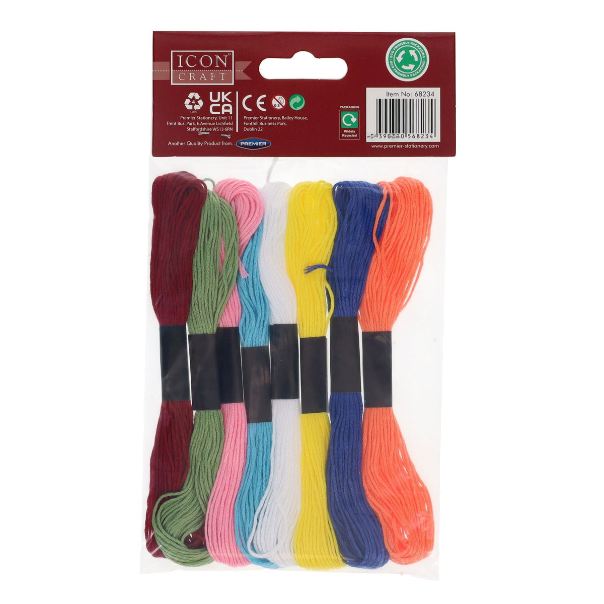 Icon Craft Embroidery Threads Pack of 8 - ABC School Supplies