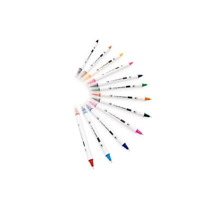 Icon Dual Tipped Art Markers - Pack of 12 - ABC School Supplies