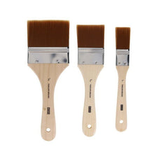 Icon Flat Paint Brushes - Brown Taklon Pack of 3 - ABC School Supplies