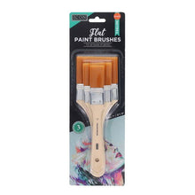 Icon Flat Paint Brushes - GoldenTaklon Pack of 3 - ABC School Supplies