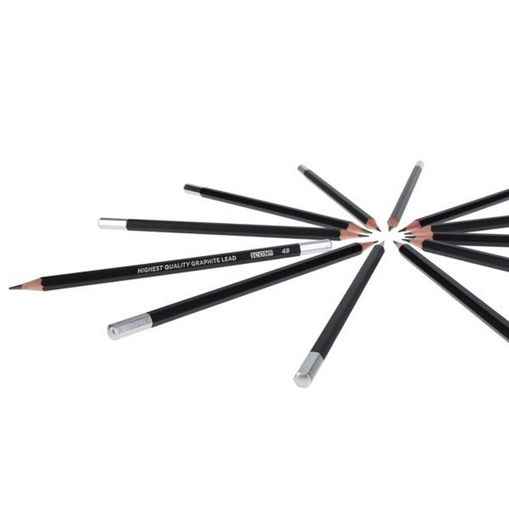 Icon Graphite Pencils 4B Box Of 12 - ABC School Supplies