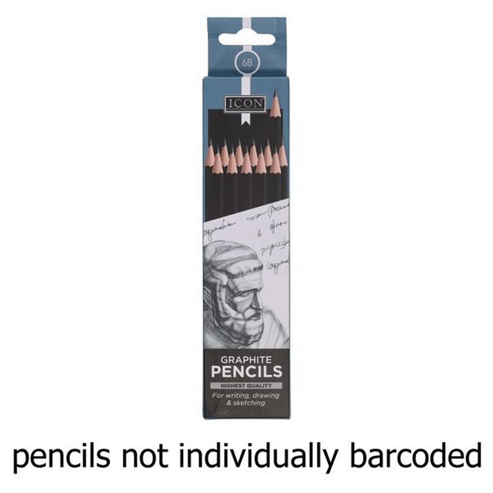 Icon Graphite Pencils 6B Box Of 12 - ABC School Supplies