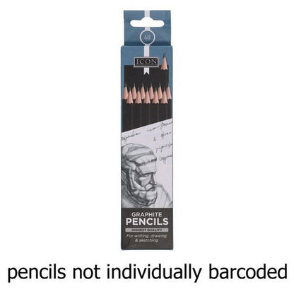 Icon Graphite Pencils 6B Box Of 12 - ABC School Supplies