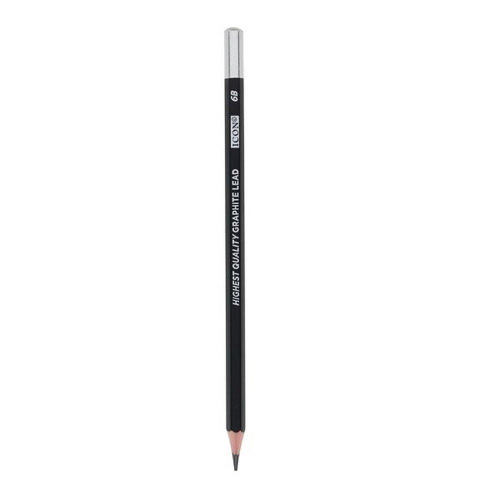 Icon Graphite Pencils 6B Box Of 12 - ABC School Supplies