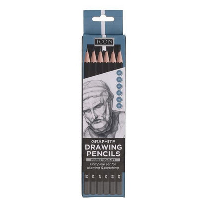 Icon Graphite Pencils Complete Set Of 6 - ABC School Supplies