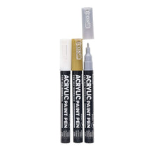 Icon Metallic Acrylic Paint Pens 1.2mm Pack of 3 - ABC School Supplies