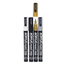 Icon Metallic Acrylic Paint Pens 3mm Pack of 4 - ABC School Supplies