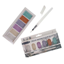Icon Metallic Watercolour Palette & Refillable Water Brush - ABC School Supplies