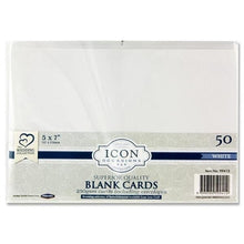Icon Occasions Pkt.50 5"X7" 250gsm Cards & Envelopes - White - ABC School Supplies