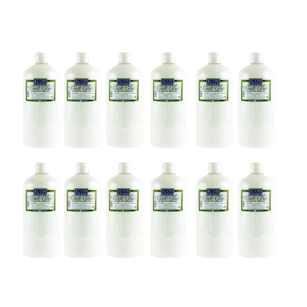 Icon Pva Glue 1 Litre - Pack Of 12 - ABC School Supplies