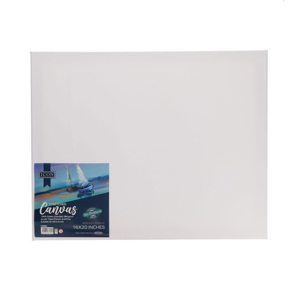 Icon Stretched Canvas 380Gm2 - 16"X20" - ABC School Supplies