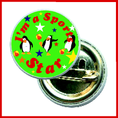 **I'm a Sports Star Button Badges - ABC School Supplies
