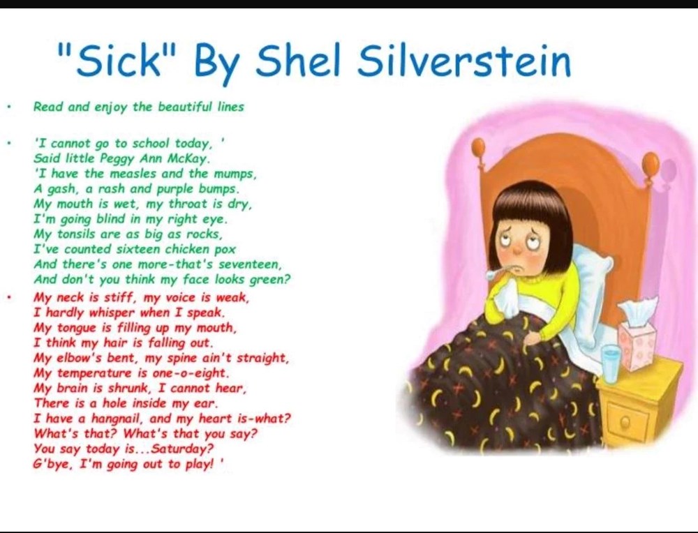 Sick (Poem) Not for sale Printable