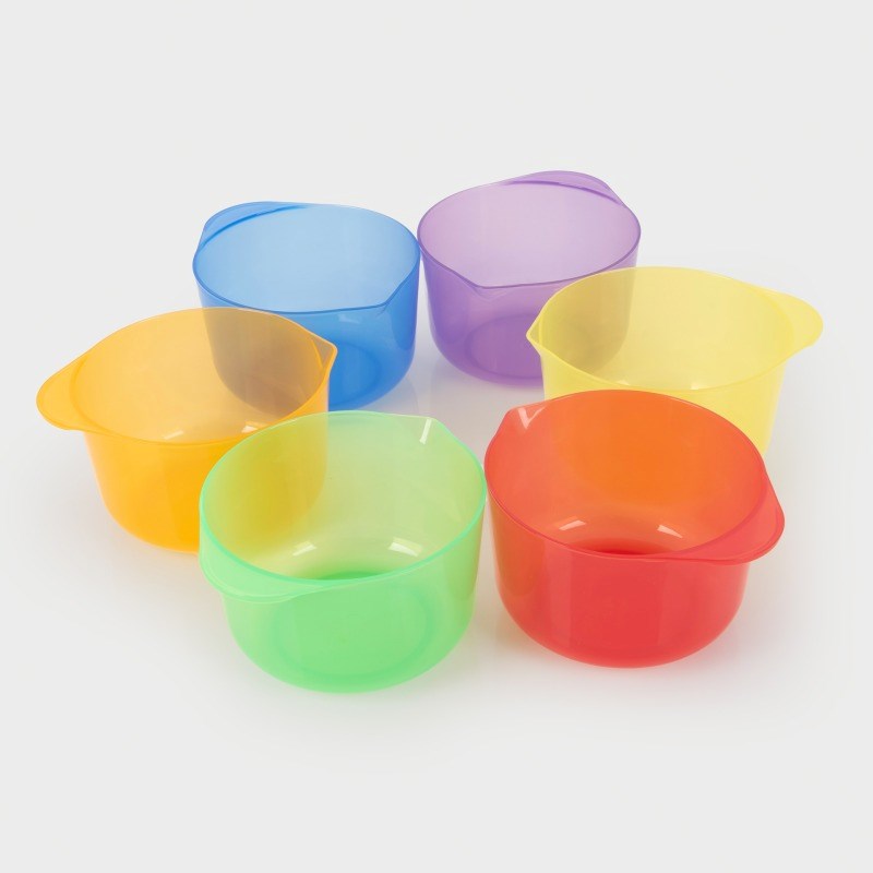 Translucent Colour Pouring Bowls - 6 Pack