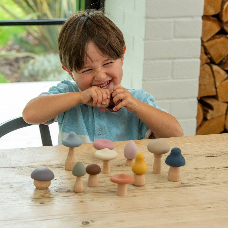 SiliSoft Woodland Mushrooms (Earth)- 12 Pack