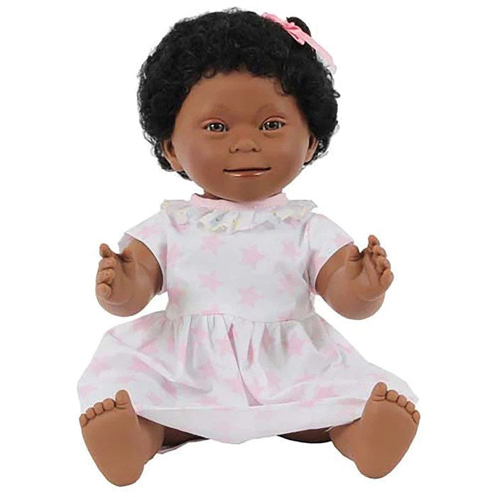 **Girl Doll With Downs Syndrome With Dark Skin