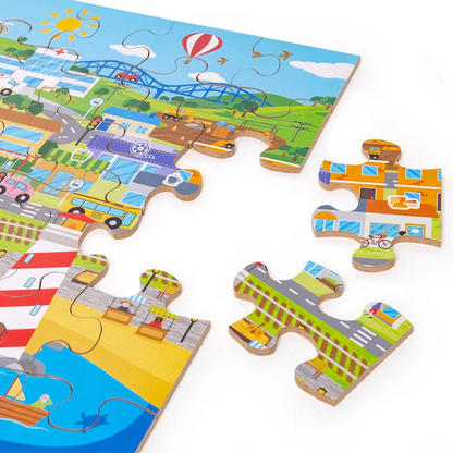 Transport Town Floor Puzzle