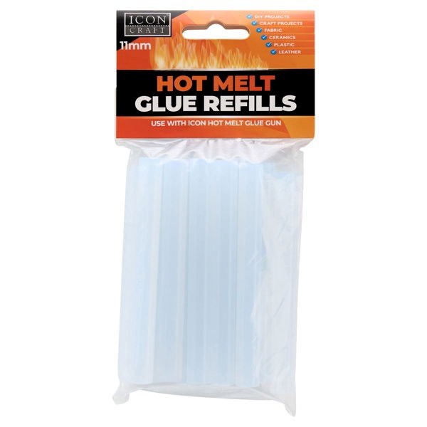 Icon Craft Large Hot Melt Glue Gun Refills Pack of 12