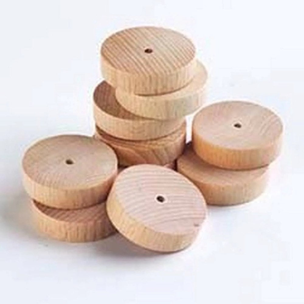 **Wooden Plain Wheels 50Mm - Pack Of 10
