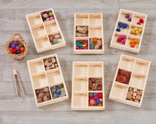 Cosy Small Wooden Sorting Trays Set Of 6