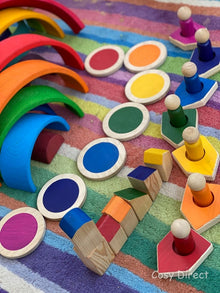 Cosy Rainbow Islands, Boats, People & Houses 28 Piece Set