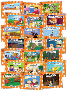 Jolly Phonics Decodable Readers Level 0 (Orange Level) Complete Set of 21 books - Just Starting to Read
