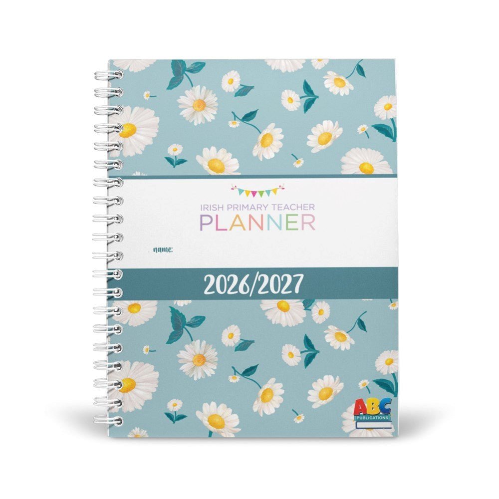 Irish Primary Teacher Bundle - NQT & Planner (Daisies) 2026/27 - ABC School Supplies