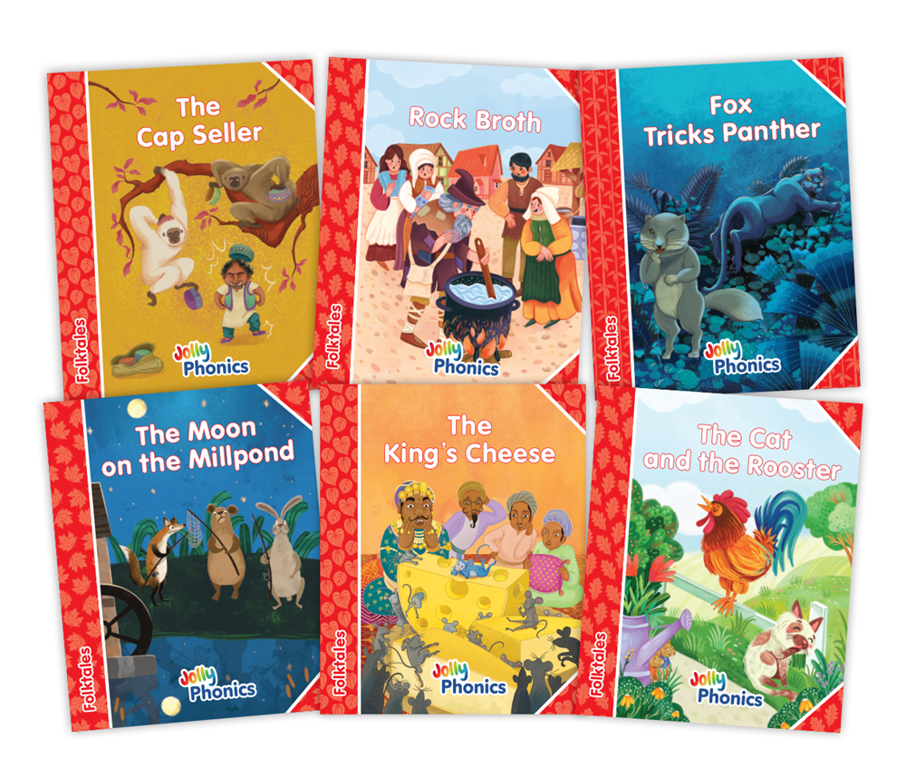 Jolly Phonics Decodable Folktales Readers - Level 1 (Red Level) - ABC School Supplies