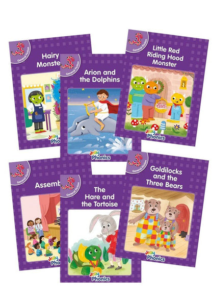 Jolly Phonics Decodable Readers - General Fiction - Level 5 (Purple Level) (Precursive letters) - ABC School Supplies