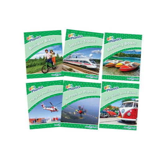 Jolly Phonics Decodable Readers Level 3 (Green Level) Our World (In Print Letters) - ABC School Supplies