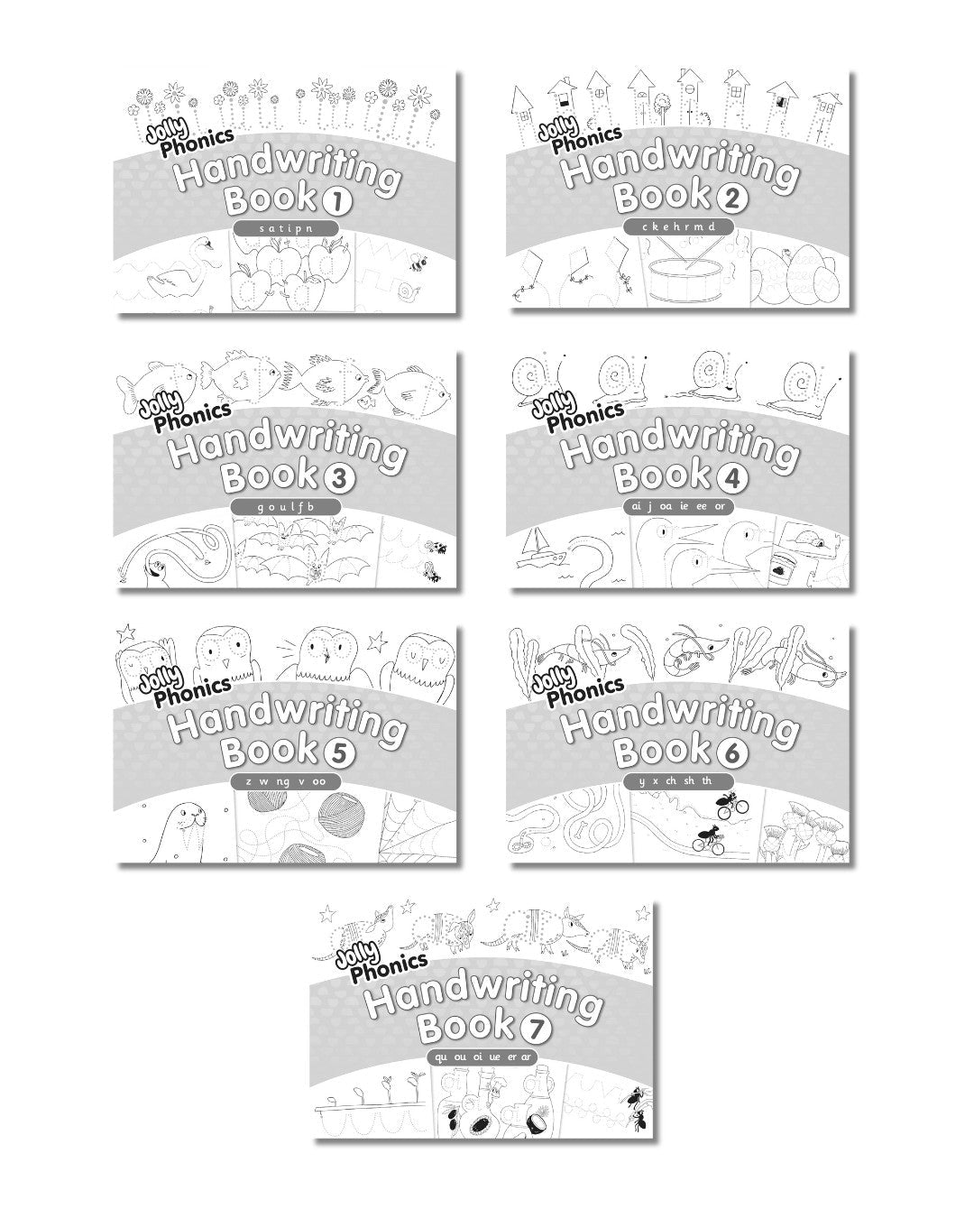 Jolly Phonics Handwriting Books Set of 7 - ABC School Supplies
