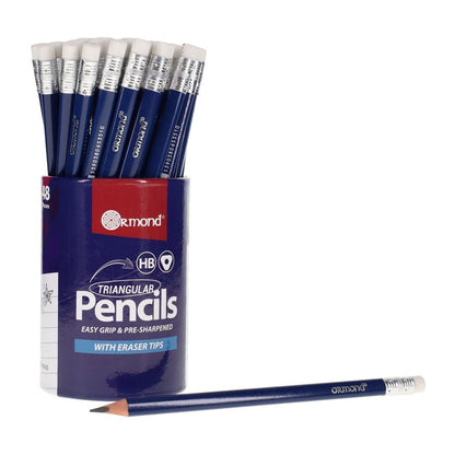 Jumbo Triangular HB Pencils Tub of 48 - ABC School Supplies