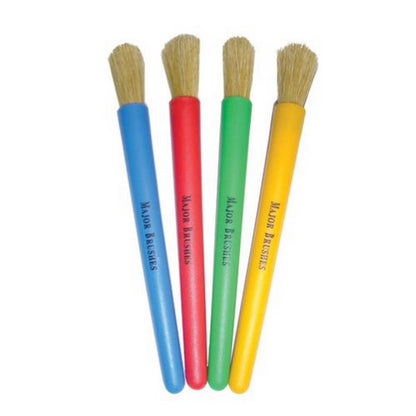 Junior Chubby Brush Pack Of 4 - ABC School Supplies