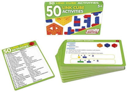 Junior Learning 50 Link Cube Activity Cards - ABC School Supplies