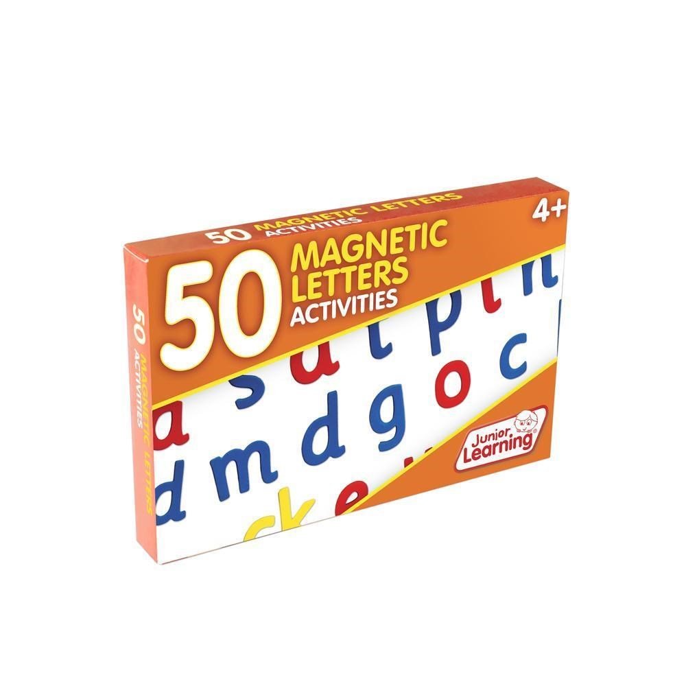 Junior Learning 50 Magnetic Letters Activities Cards - ABC School Supplies