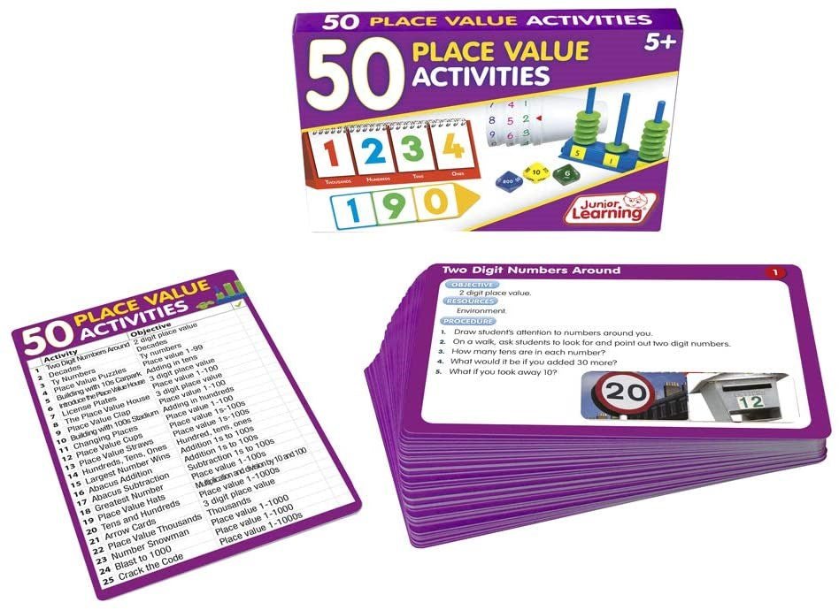 Junior Learning 50 Place Value Activity Cards - ABC School Supplies