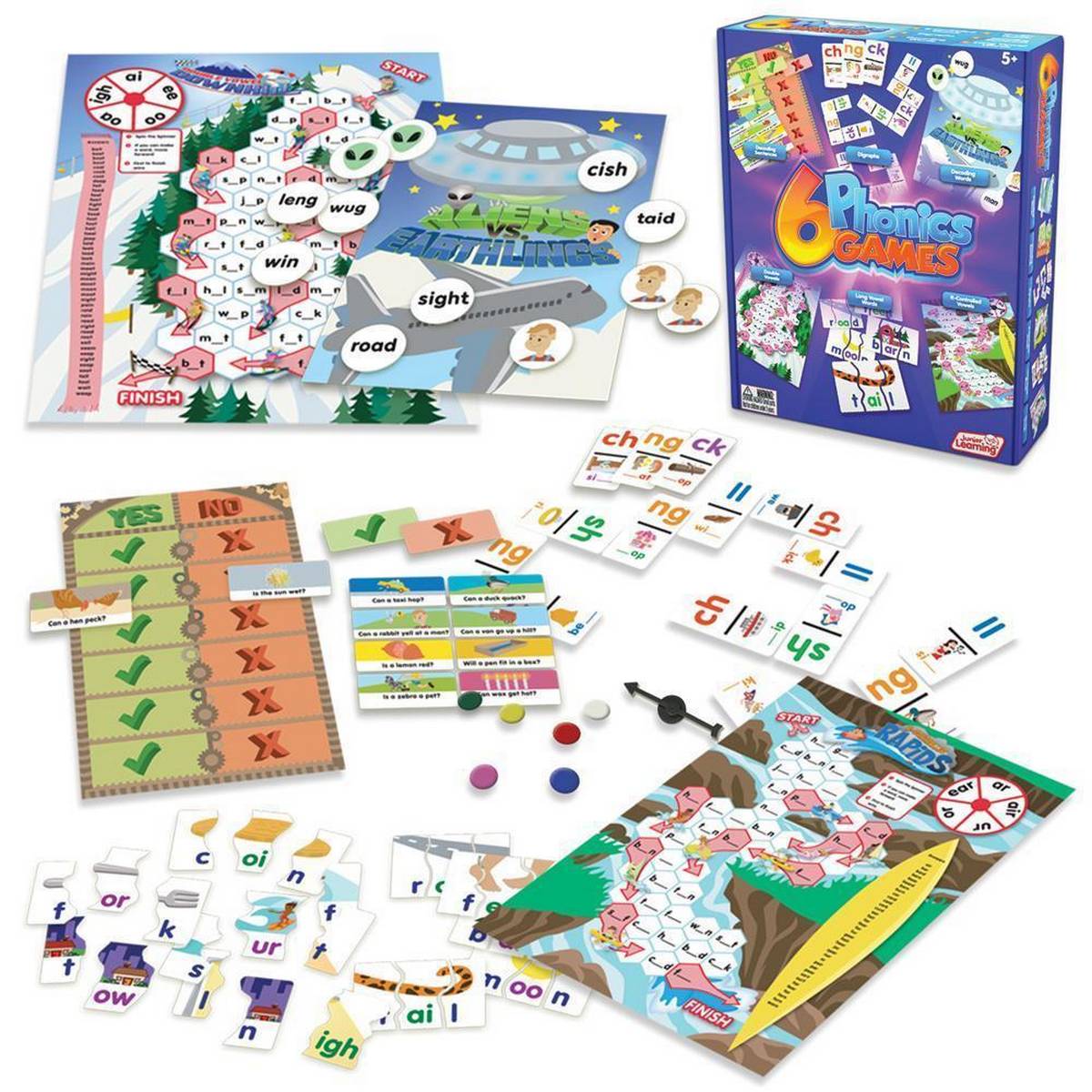 Junior Learning 6 Phonics Games - ABC School Supplies